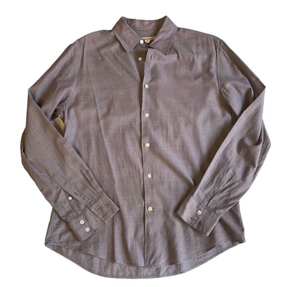 John Varvatos Cotton button down sport Shirt Medium Dusty Purple - Picture 1 of 9